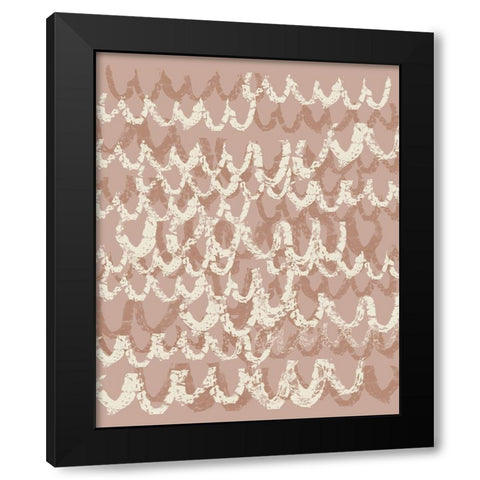 Scalloped III Black Modern Wood Framed Art Print by Goldberger, Jennifer
