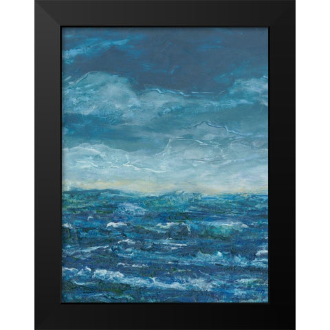 Dark Seas I Black Modern Wood Framed Art Print by Chandler, Sharon