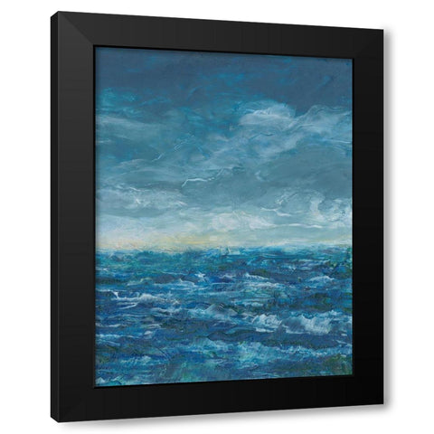 Dark Seas II Black Modern Wood Framed Art Print by Chandler, Sharon