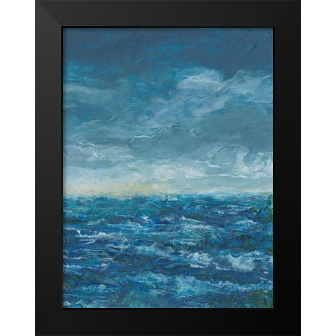 Dark Seas II Black Modern Wood Framed Art Print by Chandler, Sharon