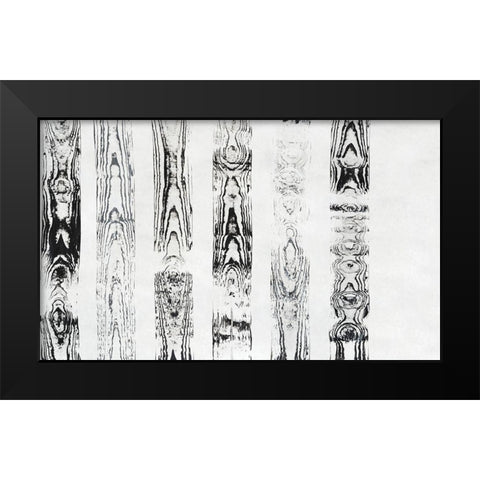 Endgrain III Black Modern Wood Framed Art Print by Lam, Vanna
