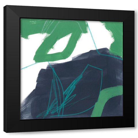 Jungle Gesture I Black Modern Wood Framed Art Print by Vess, June Erica