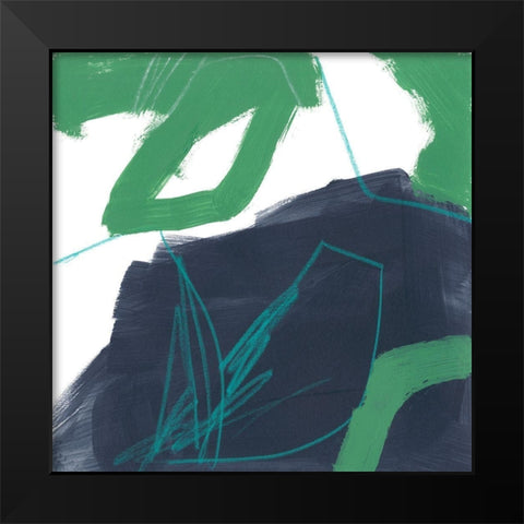 Jungle Gesture I Black Modern Wood Framed Art Print by Vess, June Erica