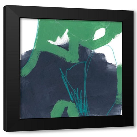 Jungle Gesture II Black Modern Wood Framed Art Print with Double Matting by Vess, June Erica