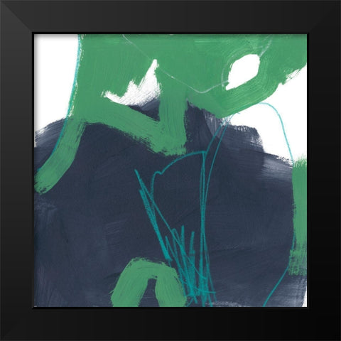 Jungle Gesture II Black Modern Wood Framed Art Print by Vess, June Erica