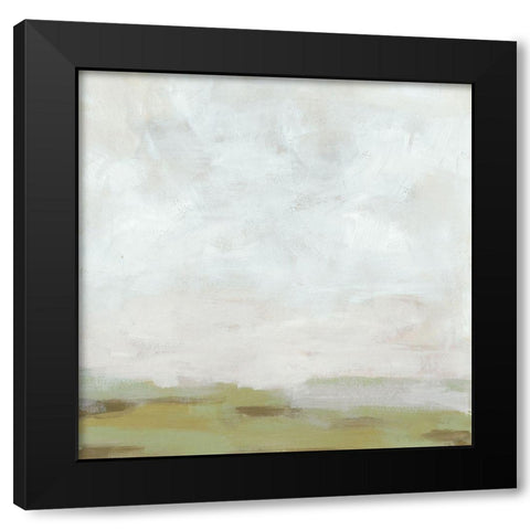 Moss Horizon I Black Modern Wood Framed Art Print by Vess, June Erica