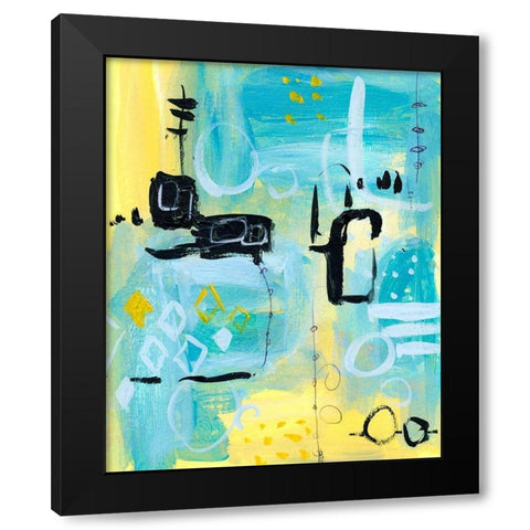 Floating Atmosphere IV Black Modern Wood Framed Art Print with Double Matting by Wang, Melissa