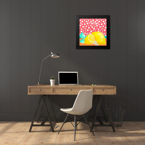 Lemon Inspiration I Black Modern Wood Framed Art Print by Hernandez, Larisa