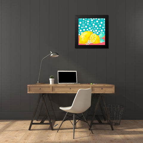 Lemon Inspiration II Black Modern Wood Framed Art Print by Hernandez, Larisa