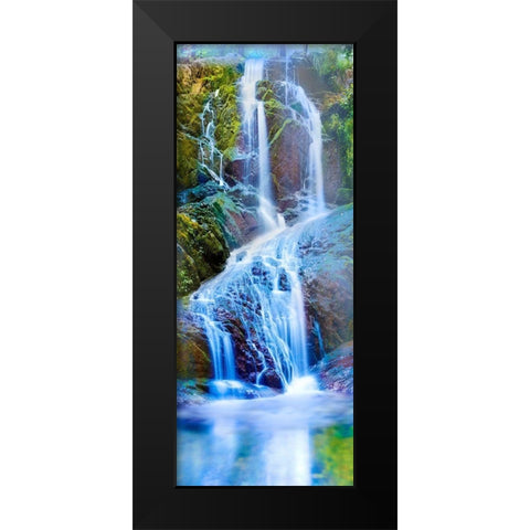 Vertical Water II Black Modern Wood Framed Art Print by McLoughlin, James