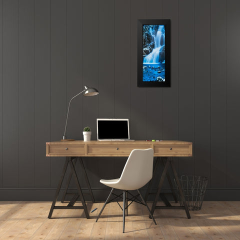 Vertical Water III Black Modern Wood Framed Art Print by McLoughlin, James