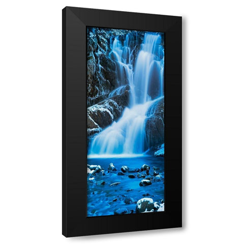 Vertical Water III Black Modern Wood Framed Art Print with Double Matting by McLoughlin, James