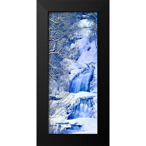 Vertical Water IV Black Modern Wood Framed Art Print by McLoughlin, James