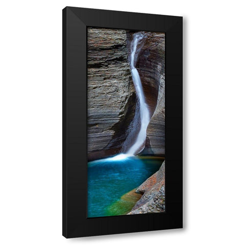 Vertical Water VIII Black Modern Wood Framed Art Print with Double Matting by McLoughlin, James