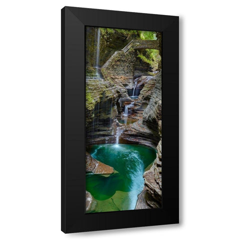 Vertical Water IX Black Modern Wood Framed Art Print by McLoughlin, James