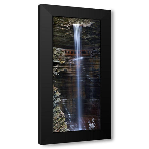 Vertical Water X Black Modern Wood Framed Art Print by McLoughlin, James