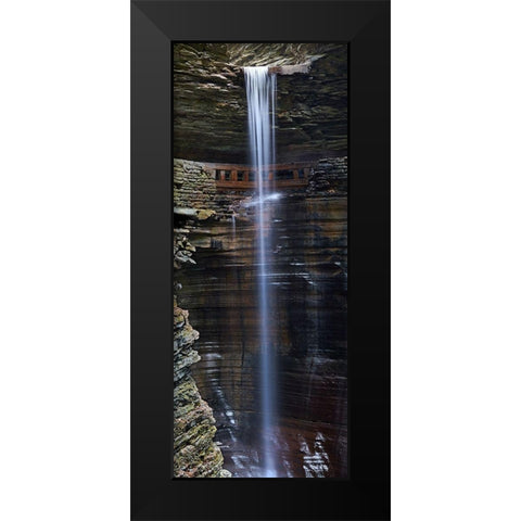 Vertical Water X Black Modern Wood Framed Art Print by McLoughlin, James