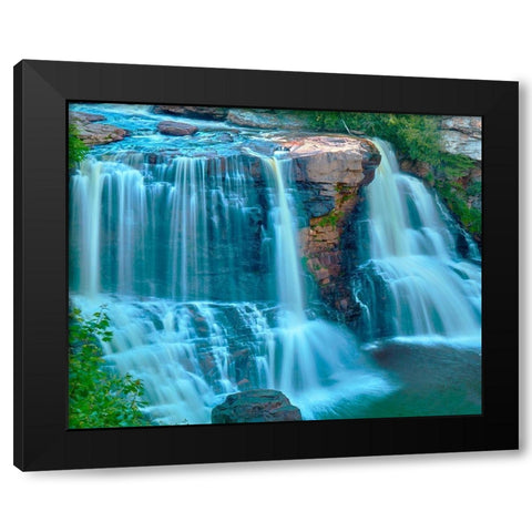 Waterfall Portrait II Black Modern Wood Framed Art Print with Double Matting by McLoughlin, James
