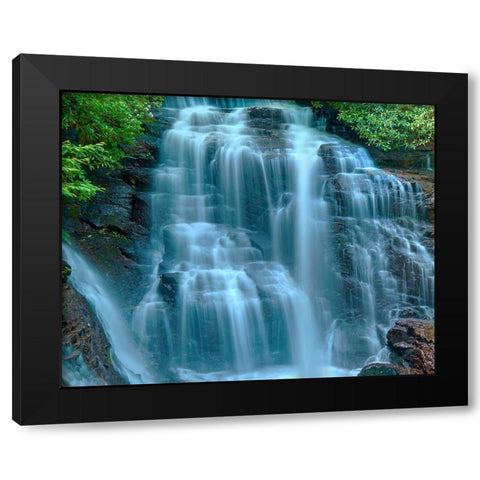 Waterfall Portrait III Black Modern Wood Framed Art Print by McLoughlin, James