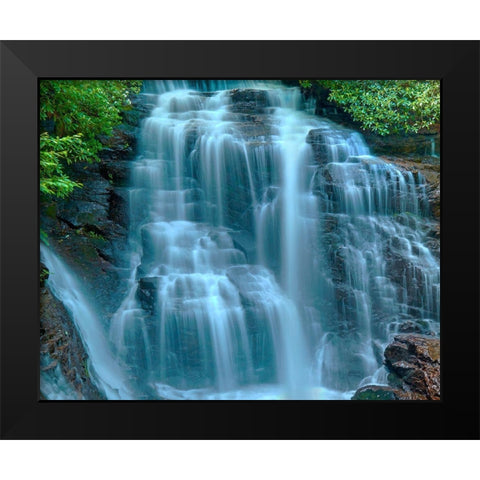 Waterfall Portrait III Black Modern Wood Framed Art Print by McLoughlin, James