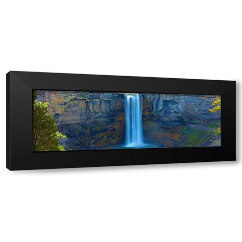 Waterfall Panorama I Black Modern Wood Framed Art Print by McLoughlin, James