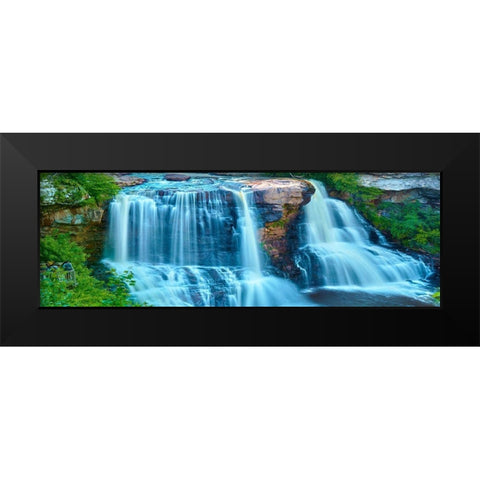 Waterfall Panorama II Black Modern Wood Framed Art Print by McLoughlin, James