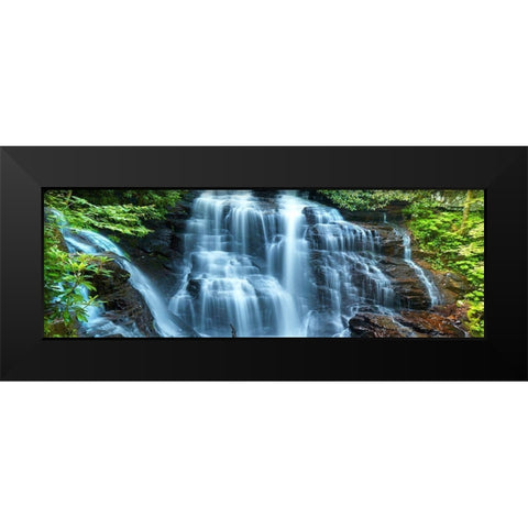 Waterfall Panorama III Black Modern Wood Framed Art Print by McLoughlin, James