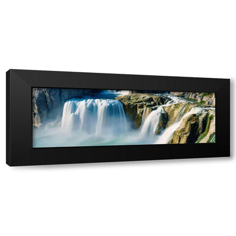 Waterfall Panorama IV Black Modern Wood Framed Art Print with Double Matting by McLoughlin, James