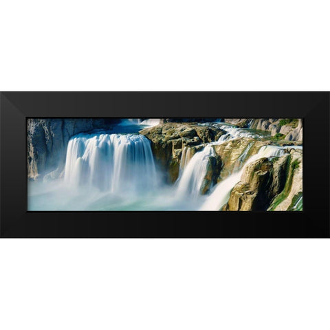 Waterfall Panorama IV Black Modern Wood Framed Art Print by McLoughlin, James