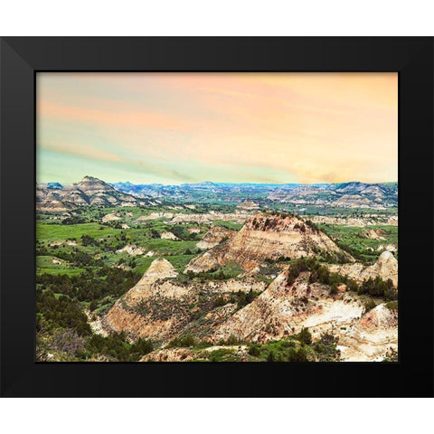 Badlands V Black Modern Wood Framed Art Print by McLoughlin, James