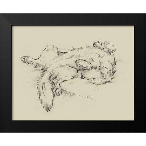 Dog Tired II Black Modern Wood Framed Art Print by Harper, Ethan