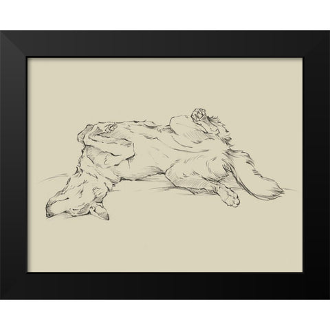 Dog Tired IV Black Modern Wood Framed Art Print by Harper, Ethan