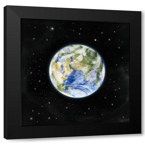 Earth From Afar II Black Modern Wood Framed Art Print with Double Matting by Popp, Grace