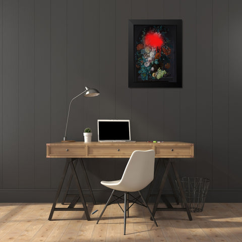 Sprayed Arrangement I Black Modern Wood Framed Art Print by Barnes, Victoria