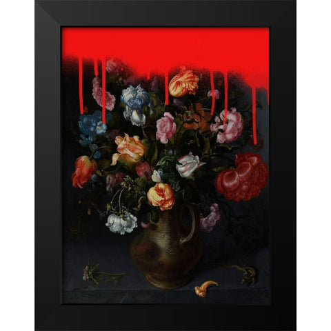 Sprayed Arrangement II Black Modern Wood Framed Art Print by Barnes, Victoria