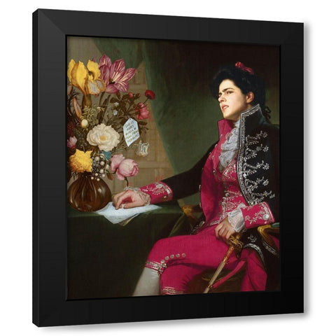 No Thanks I Black Modern Wood Framed Art Print by Popp, Grace