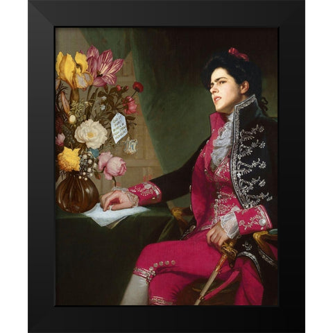 No Thanks I Black Modern Wood Framed Art Print by Popp, Grace