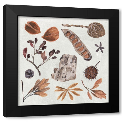 Small Things III Black Modern Wood Framed Art Print with Double Matting by Wang, Melissa