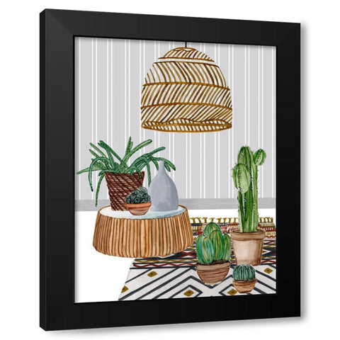 Desert Weavers I Black Modern Wood Framed Art Print with Double Matting by Wang, Melissa