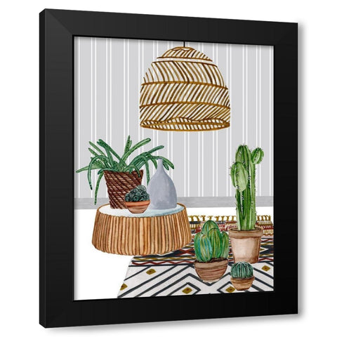 Desert Weavers I Black Modern Wood Framed Art Print by Wang, Melissa