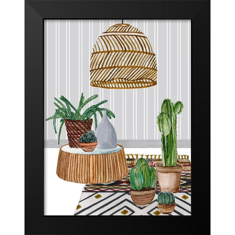 Desert Weavers I Black Modern Wood Framed Art Print by Wang, Melissa