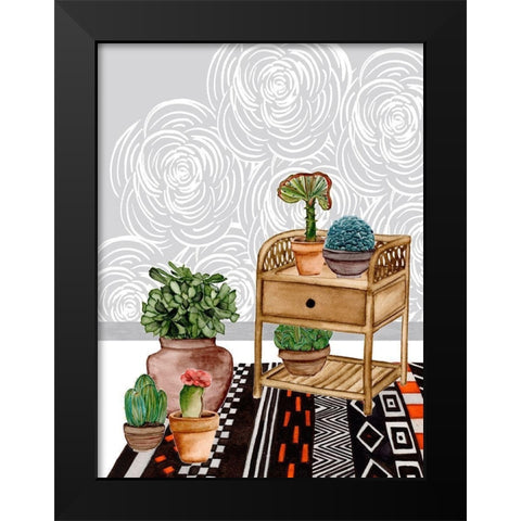 Desert Weavers II Black Modern Wood Framed Art Print by Wang, Melissa