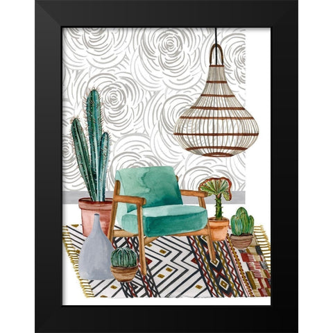 Desert Weavers III Black Modern Wood Framed Art Print by Wang, Melissa