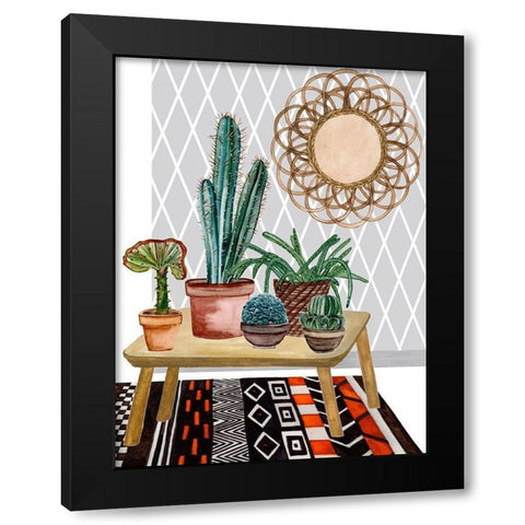 Desert Weavers IV Black Modern Wood Framed Art Print with Double Matting by Wang, Melissa