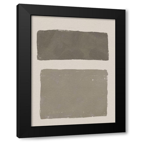 Neutral Color Block I Black Modern Wood Framed Art Print by Green, Jacob