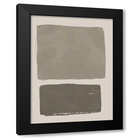 Neutral Color Block II Black Modern Wood Framed Art Print by Green, Jacob