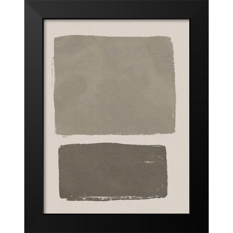 Neutral Color Block II Black Modern Wood Framed Art Print by Green, Jacob