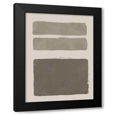 Neutral Color Block III Black Modern Wood Framed Art Print by Green, Jacob