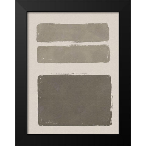 Neutral Color Block III Black Modern Wood Framed Art Print by Green, Jacob