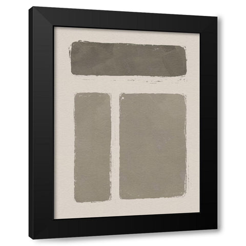 Neutral Color Block IV Black Modern Wood Framed Art Print by Green, Jacob